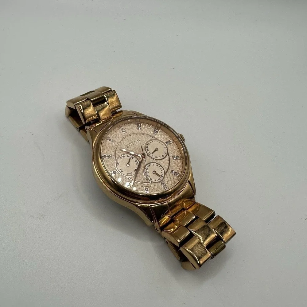 Fossil‎ Modern Sophisticate Rose Gold Tone Crystals Women's BQ3076 Watch